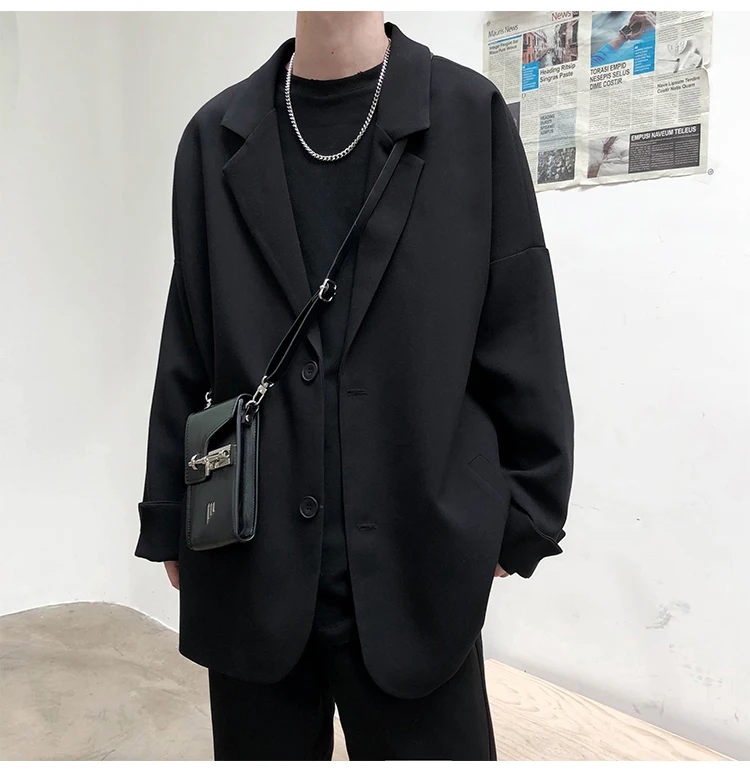 British-style Blazers Men Leisure Trendy Loose Suit Jackets Male Retro Daily Ins Streetwear All-match Simple Korean Suit-tops - Image 6