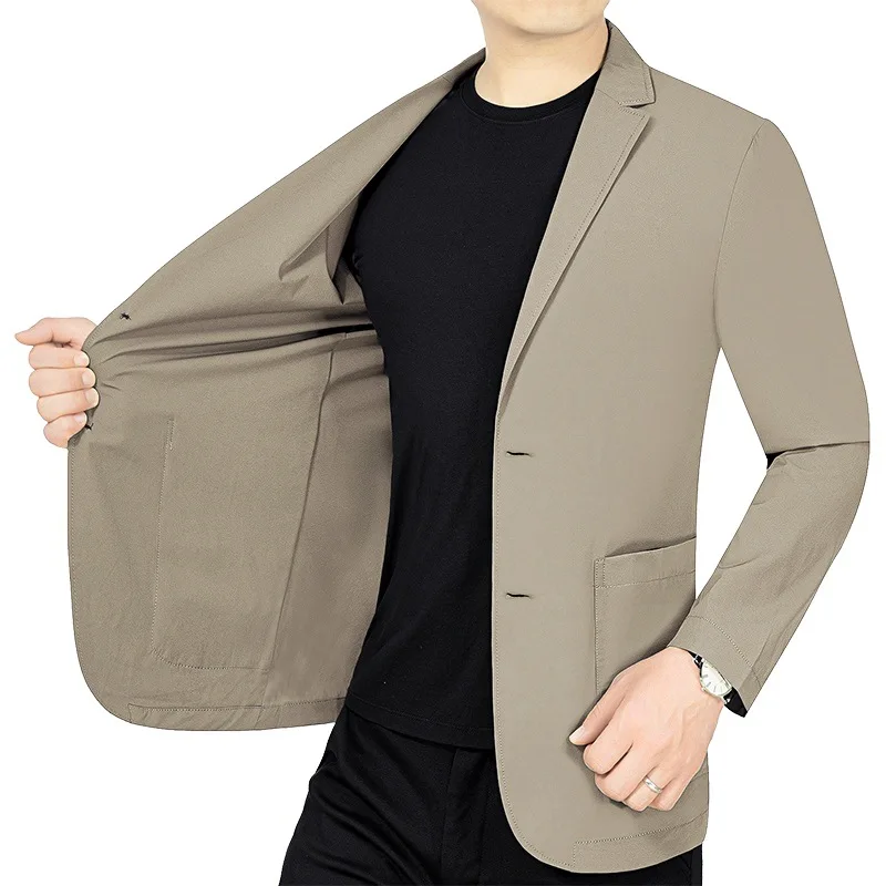 2026 Summer Men Thin Breathable Blazers Jackets High Quality Male Quick Drying Blazers Coats Man Business Casual Suits Coats 4XL - Image 4