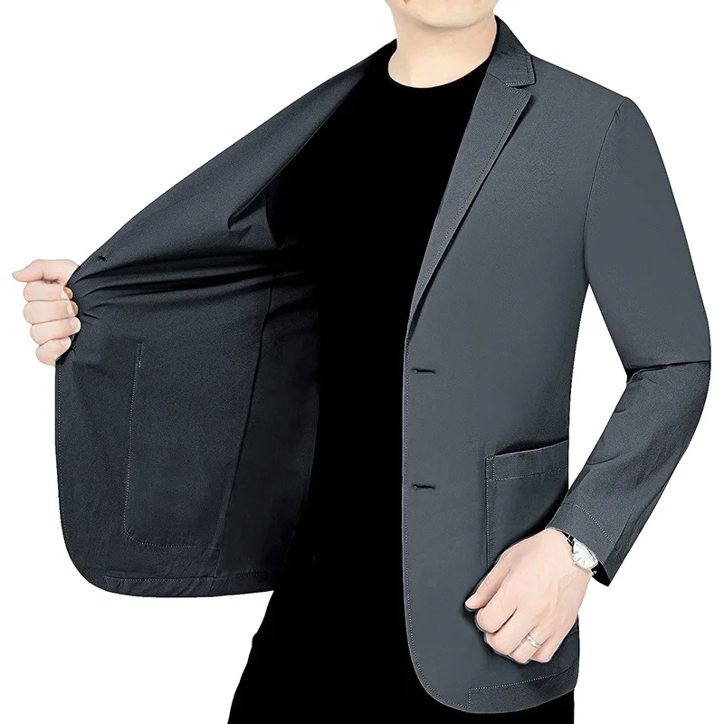 2026 Summer Men Thin Breathable Blazers Jackets High Quality Male Quick Drying Blazers Coats Man Business Casual Suits Coats 4XL - Image 2