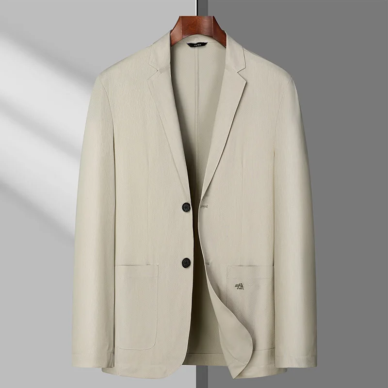 Summer Thin men blazer Ice Silk Breathable Stretch Casual Suit 7XL 8XL Plus Size Suit Jacket 6XL Lightweight blazers 145kg - Image 4