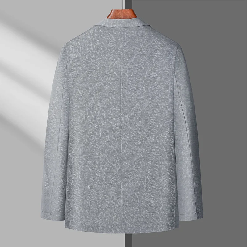Summer Thin men blazer Ice Silk Breathable Stretch Casual Suit 7XL 8XL Plus Size Suit Jacket 6XL Lightweight blazers 145kg - Image 5
