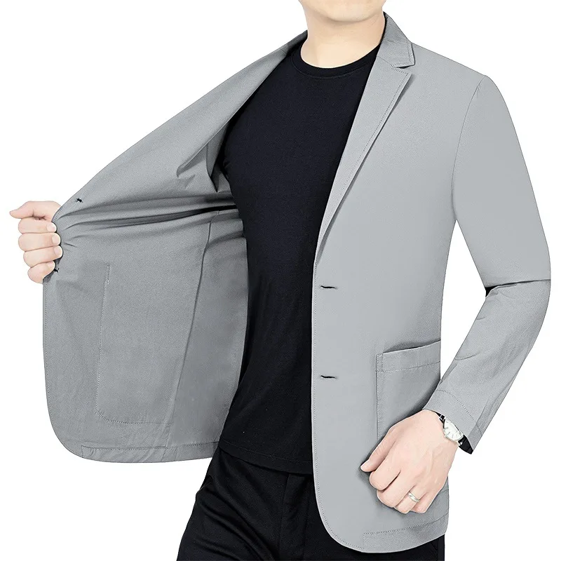 Summer Men Thin Breathable Blazers Jackets High Quality Male Quick Drying Blazers Coats Man Business Casual Suits Coats 4XL - Image 4