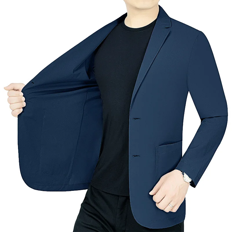 2026 Summer Men Thin Breathable Blazers Jackets High Quality Male Quick Drying Blazers Coats Man Business Casual Suits Coats 4XL - Image 3