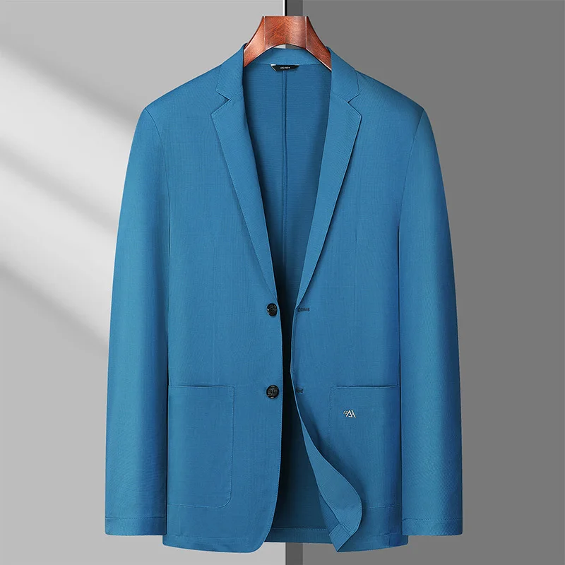 Summer Thin men blazer Ice Silk Breathable Stretch Casual Suit 7XL 8XL Plus Size Suit Jacket 6XL Lightweight blazers 145kg - Image 2